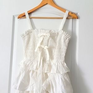 English Factory - XS - White Tiered Dress